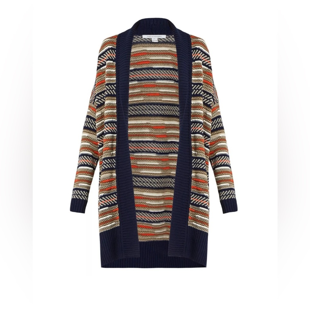 Diane von furstenberg taletha mixed knit cardigan sweater. Size S - Picture 3 of 12